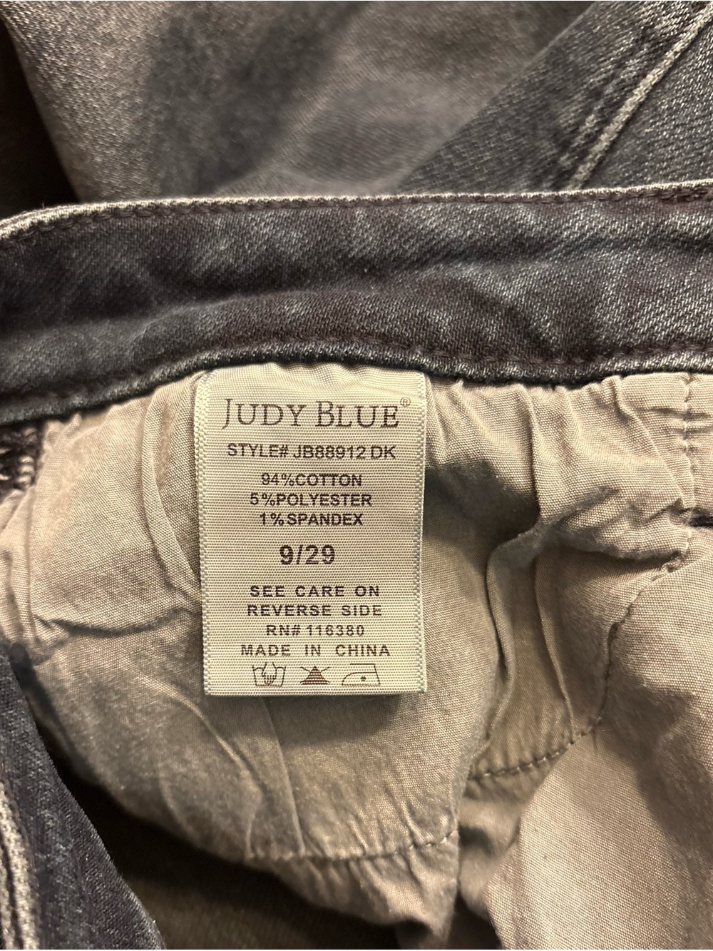 Judy Blue High-Rise dark blue Button-Fly straight leg Women’s Jeans 9/29 - Picture 6 of 8